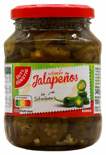 Gut & Günstig Jalapeno in Scheiben 6 x 190g Gläser