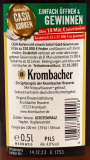 Krombacher Pils 4.8% vol., 20 x 500ml Flaschen MEHRWEG