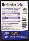 Herforder Pils 4.8% vol., 20 x 500ml Flaschen MEHRWEG
