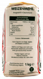 Frießinger Mühle Pizzamehl Tipo 00, 5 x 1000g Packungen