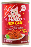 Gut & Günstig Hello my Cat Zarte Stückchen in feiner Sauce mit Rind, 10 x 415g Dosen