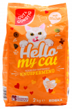 Gut & Günstig Hello my cat Knuspermenü mit Huhn, 4 x 2000g Packungen