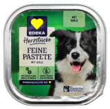 Herzstücke Feine Pastete mit Wild Hundefutter, 10 x 300g Becher