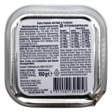 Herzstücke Feine Pastete mit Kalb und Truthahn Hundefutter, 11 x 150g Schale