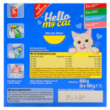 Gut & Günstig Hello my cat Zarte Häppchen in Sauce, 4 x 800g Packungen