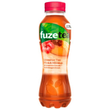 Fuze Tea Schwarzer Tee Pfirsich Hibiskus 12 x 400ml Flaschen EINWEG