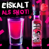 Kornfetti "Himmi" 15% vol. Himbeer-Limette-Likör, 16 x 20ml Flaschen