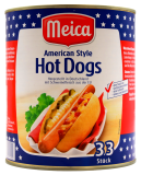 Meica American Style Hot Dogs Würstchen, 2 x 1.65 kg Dose