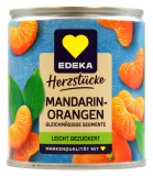Edeka Herzstücke Mandarin-Orangen leicht gezuckert, 6 x 175g Dose