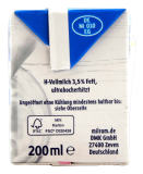 Milram Haltbare Vollmilch 3.5% Fett, 20 x 200ml Trinkpäckchen