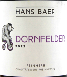 Hans Baer Dornfelder Rotwein feinherb 10.5% vol., 6 x 0.75 l Flasche