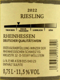 Winzer der Rheinhessischen Schweiz Riesling Weißwein halbtrocken 11.5% vol., 6 x 0.75 l Flasche