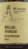 Winzer der Rheinhessischen Schweiz Müller-Turgau Weißwein halbtrocken 12% vol., 6 x 0.75 l Flasche