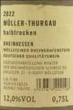 Winzer der Rheinhessischen Schweiz Müller-Turgau Weißwein halbtrocken 12% vol., 6 x 0.75 l Flasche