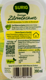 Surig flüssige Zitronensäure, 6 x 390ml Flasche