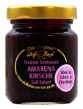 Wolfram Berge Tessinger Senfsauce Amarena-Kirsche süß-scharf, 4 x 60ml Glas