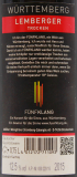 Fünfklang Lemberger Württemberg Rotwein trocken 12,5% vol., 6 x 0.75 l Flasche