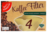Gut & Günstig Kaffeefilter Größe 4 ungebleicht, 9 x 120 Kaffeefilter
