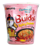 Samyang Buldak spicy Ramen hot Chicken Carbonara flavour, 6 x 80g Becher