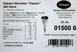 Stenger süsses Hörnchen Eiswaffel Classic, 1 Karton à 280 Stück