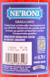 Gerstacker NE`RONI Sbagliato Aperitif 6% vol., 6er Pack (6 x 0.75 l)