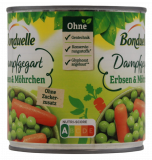 Bonduelle Erbsen & Möhrchen Dampfgegart, 6 x 265g Dosen
