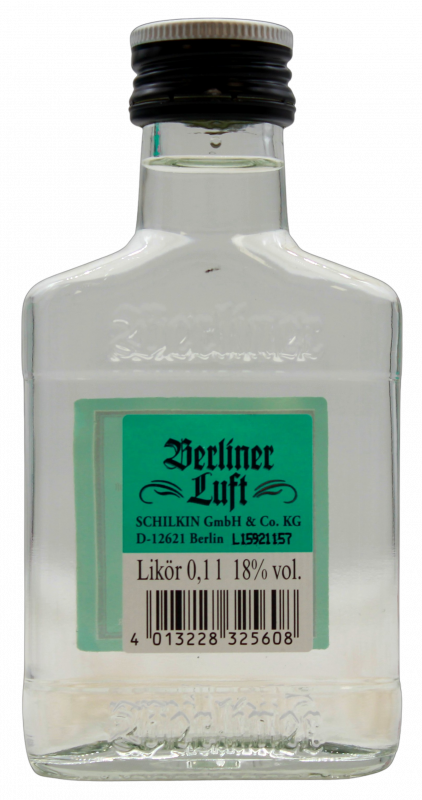 Berliner Luft 18% vol. Klarer Pfefferminzlikör 12 x 100ml Flaschen