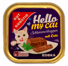 Gut & Günstig Schlemmerhappen mit Ente, 32 x 100g Schalen