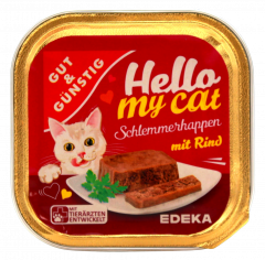 Gut & Günstig Schlemmerhappen mit Rind, 32 x 100g Schalen