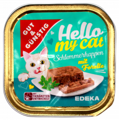 Gut & Günstig Schlemmerhappen mit Forelle, 32 x 100g Schalen