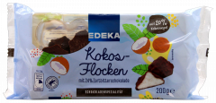 Edeka Kokosflocken mit Zartbitterschokolade, 6 x 200g Packungen