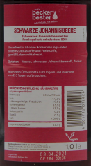 beckers bester schwarzer Johannisbeer-Nektar 6 x 1000ml Flaschen MEHRWEG