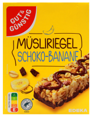 Gut & Günstig Müsliriegel Schoko-Banane 9 x 200g Packungen