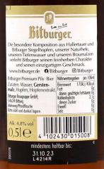 Bitburger Pils 4.8% vol., 20 x 500ml Flaschen MEHRWEG