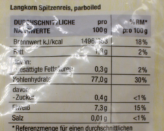 Edeka Classic Line Langkorn Spitzenreis Parboiled, 1 x 5000g Packungen