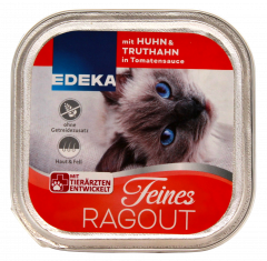 Edeka Feines Ragout mit Huhn & Truthahn in Tomatensauce 16 x 100g Becher