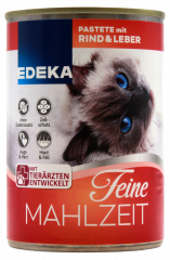 EDEKA Feine Mahlzeit Pastete mit Rind und Leber, 10 x 400g Dosen