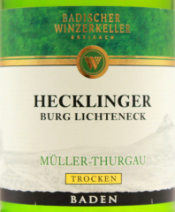 Hecklinger Burger Lichteneck Müller-Thurgau Weißwein trocken 11.5% vol., 6 x 1000ml Flaschen