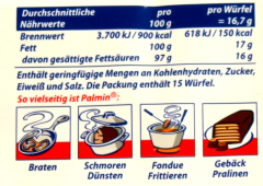 Palmin 100% reines Kokosfett 10 x 250g Packungen