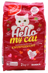 Gut & Günstig Hello my cat Knuspermenü mit Rind, 4 x 2000g Packungem
