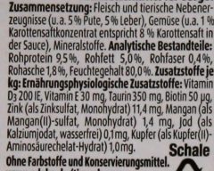 Edeka Feines Ragout mit Pute und Leber in Karottensauce 16 x 100g Becher