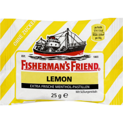 Fishermans Friend Lemon ohne Zucker, 24 x 25g Beutel