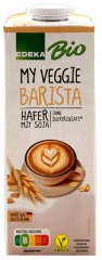 Edeka Bio my veggie Barista Hafer mit Soja Drink, 8 x 1000 ml Packungen