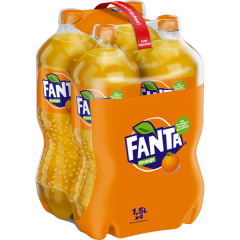 Fanta Orange, 4 x 1500ml Flaschen EINWEG