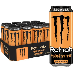 Monster Rehab Peach, 12 x 500ml Dosen EINWEG