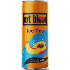 Hot Blood Ice Tea Pfirsich, 24 x 330ml Dosen EINWEG