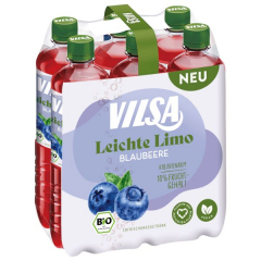 Vilsa Leichte Limo Blaubeere BIO 6 x 750ml Flaschen EINWEG