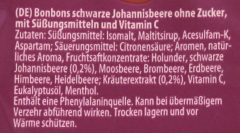 Vivil Hustenbonbons schwarze Johannisbeere ohne Zucker, 15 x 120g Beutel