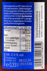 Barre Alt Schuss 2.4% vol., 24 x 330ml Flaschen MEHRWEG