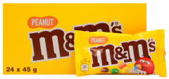 M&Ms Peanut, 24 x 45g Packungen